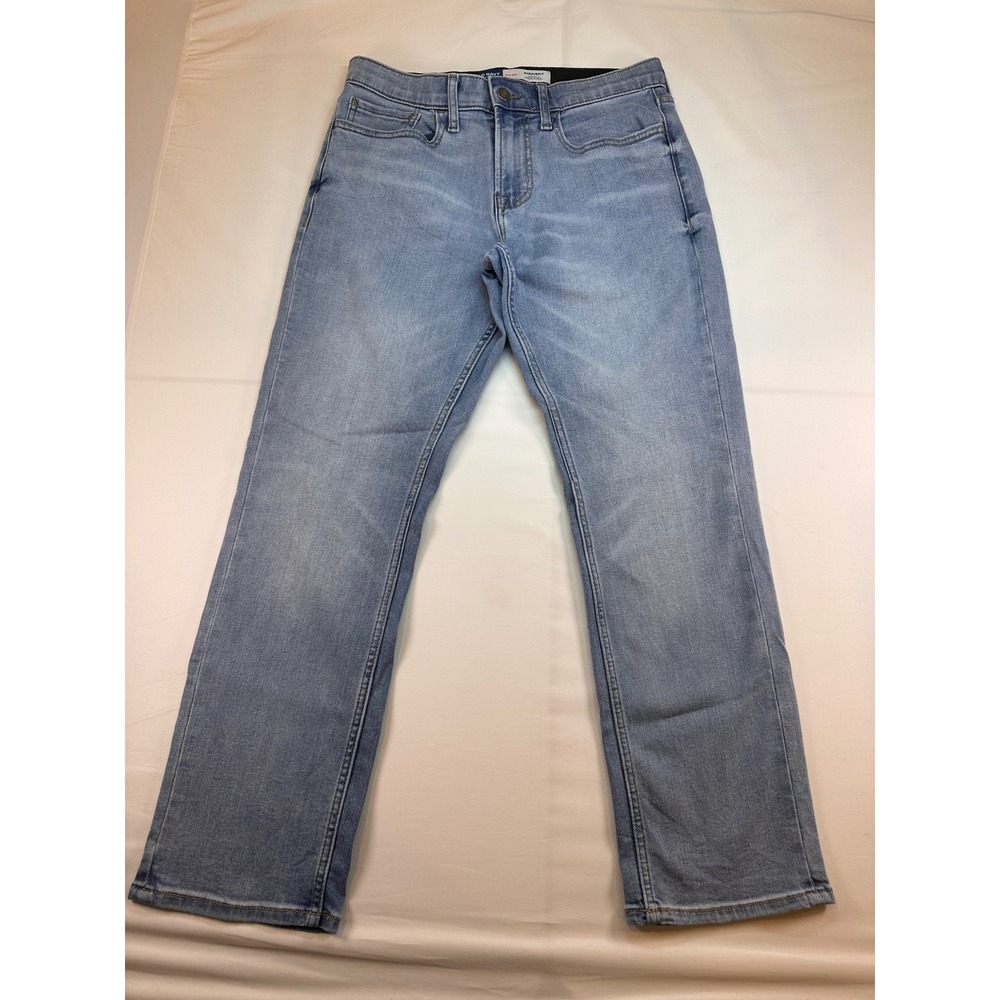 Old Navy Mens 360 Stretch Straight Leg Jeans Light Wash Blue 31x30